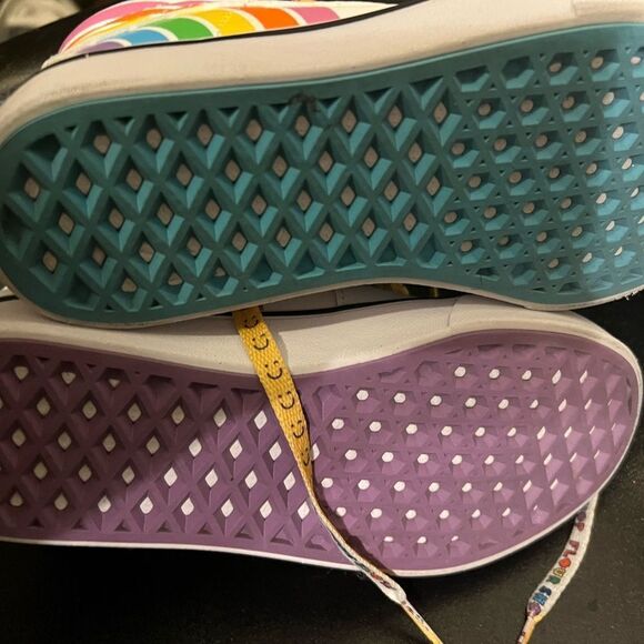 Vans Flour Shop x Super ComfyCush Sk8-Hi 'Rainbow' VN0A54EU2N7 Sz 2 - Picture 4 of 10